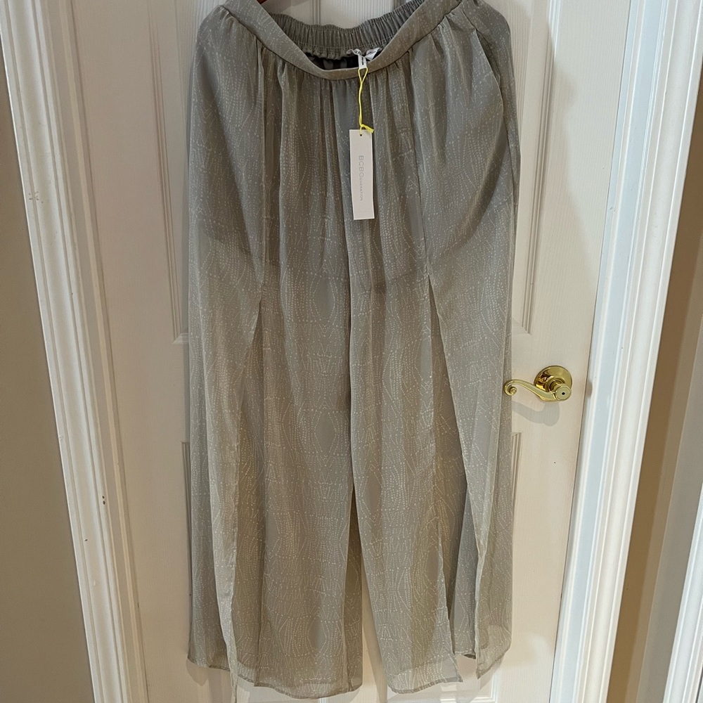 Gray Wide-Leg Pants